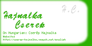 hajnalka cserep business card